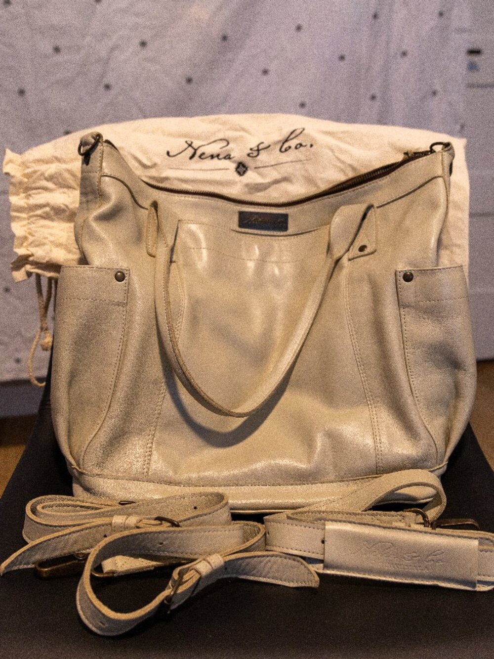Cream Leather Nena and Co The Perfect Bag